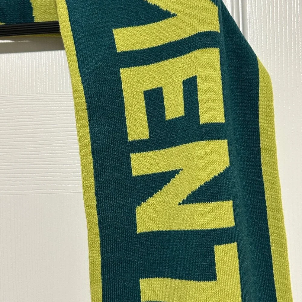 NWT free people movement Big League Reversible Scarf in Honeydew/Chartreuse
